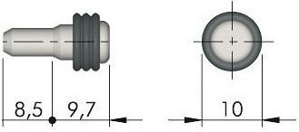 Shelf Pads 3 Rubber Rings Italiana Ferramenta Φ-5mm 100 Pieces 212-3016106nick