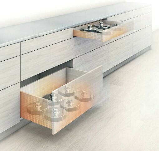 Hidden Drawer Guide Blum Movento 760h With Brake 100% Opening 104-760h300blm