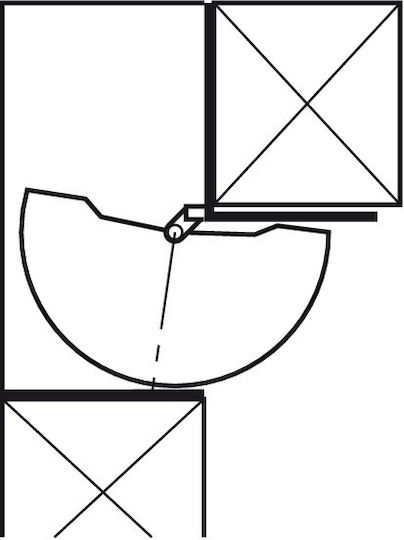 Rotating Shelf 1/2 Anthracite Reinforced 128-1272a#silv L-720mm