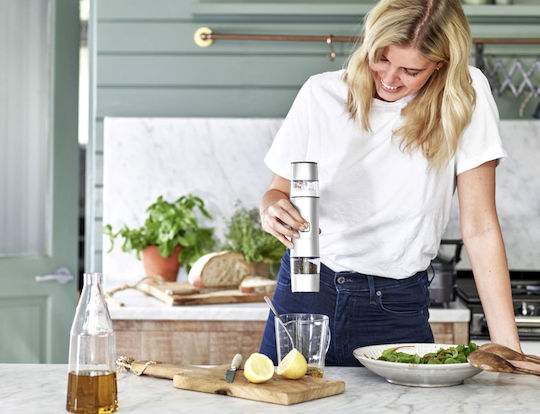 Cuisinart Χειροκίνητος Μύλος Μπαχαρικών Μεταλλικός σε Ασημί Χρώμα
