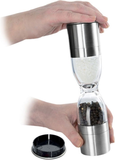 Orion Manual Set Spice Mills 2 in 1 Inox in Gray Color 22cm 1pcs
