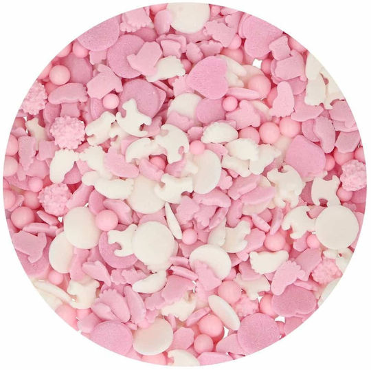 Смес За Захарни Посипки Розово Бяло 50 Грам Sprinkle Baby Pink