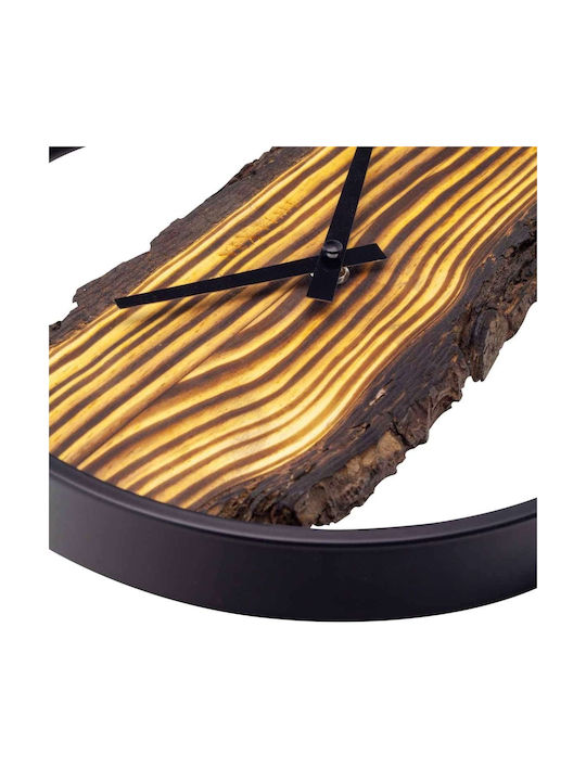 Wall Clock Forest Wood Metal Plastic L 30 X W 4.5 X H 30 Cm
