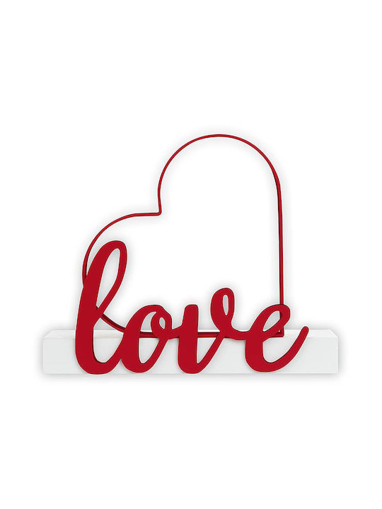 Artifact Ξύλινο Σταντ Φωτογραφίες Love Κόκκινο 16,5×13×5cm