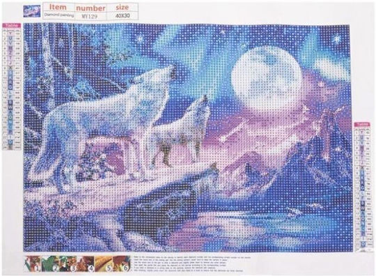 Canvas Diamond Painting Kit Diamond Painting - Wolves 30x40cm