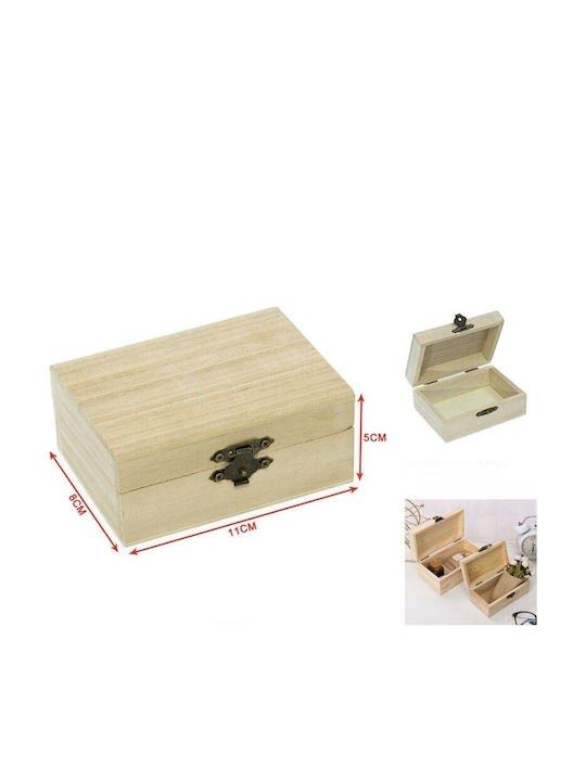 Tpster Ξύλινο Κουτί Αποθήκευσης με Καπάκι 11x8x5cm