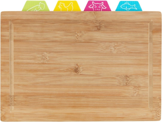 Wenko Rectangular Bamboo Chopping Board Brown 32.5x22.5cm