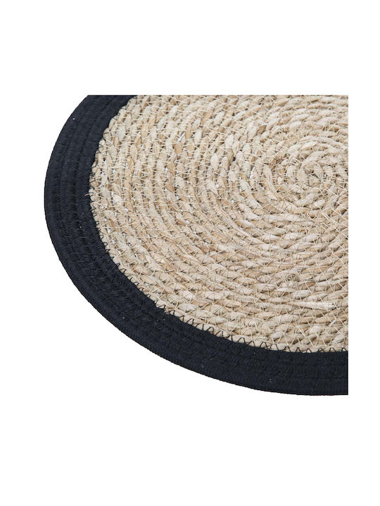 Secret de Gourmet Round Wicker Placemat Black 38cm
