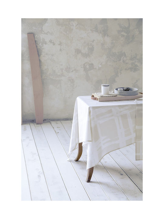 Nima La Pintura Platzdeckchen Stoff Weiß 50x35cm 21813 2Stück