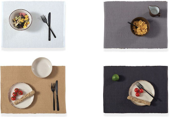 Nef-Nef Homeware Σουπλά Υφασμάτινο Λευκό 48x33cm 2τμχ Nef-Nef Homeware Σουπλά Υφασμάτινο Λευκό 48x33cm 2τμχ