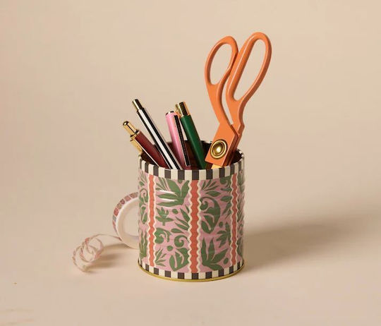 Round Metal Pencil Holder Designworks Ink A Dopo Storage Tin Jungle Dtsc-1005eu
