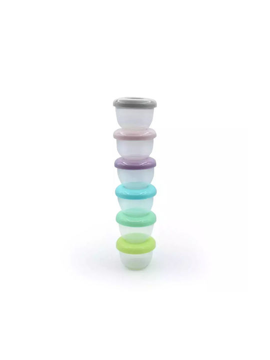 Melii Plastic Lunch Box Multicolour 6pcs