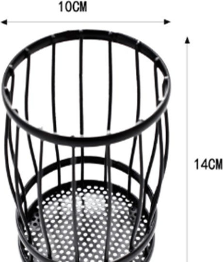 Tpster Metallisches Abtropfgestell für Besteck Schwarz 10x14cm