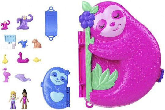 Mattel Θήκη Τσαντάκι Sloth Polly Pocket Βραδύποδας για 4+ Ετών (Διάφορα Σχέδια)
