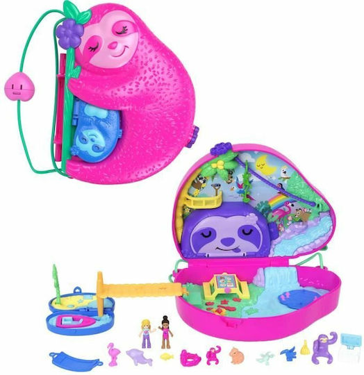 Mattel Θήκη Τσαντάκι Sloth Polly Pocket Βραδύποδας για 4+ Ετών (Διάφορα Σχέδια)