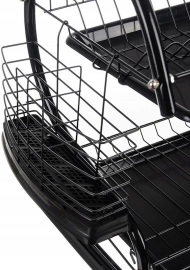 Ruhhy Scurgător De Chiuvetă Din Plastic Negru 37x55x25cm