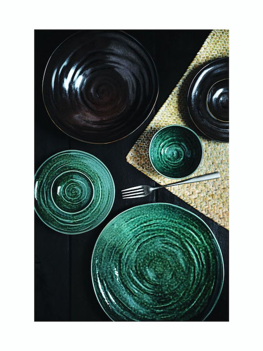 Tognana Serving Platter Rectangular made of Porcelain Green