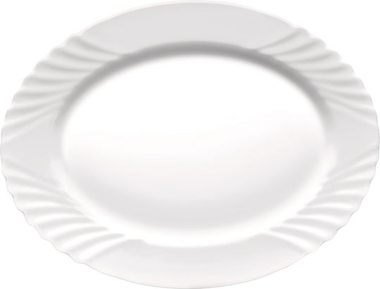 Bormioli Rocco Ebro Serving Platter Oval made of Porcelain White 36x26.8cm Bormioli Rocco Ebro Serving Platter Oval made of Porcelain White 36x26.8cm