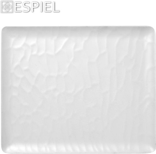 Espiel Wavy Serving Platter Rectangular White 32.5x26.5cm