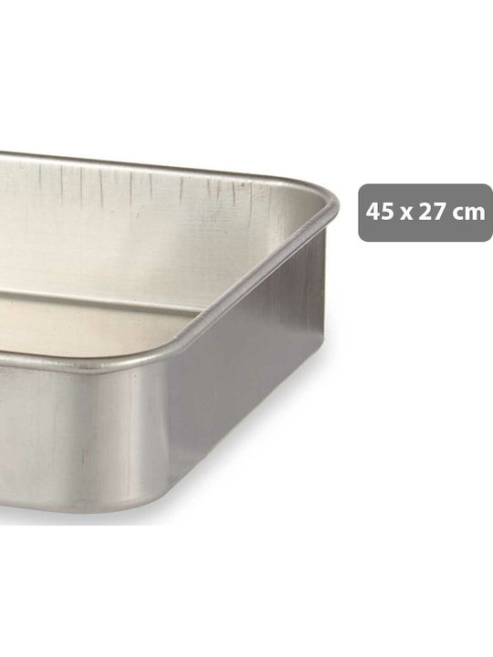 BigBuy Aluminum Baking Pan with Ceramic Interior Coating 27x45cm