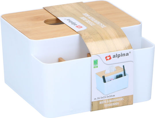 Alpina Appliances 18169 Suport pentru șervețele Lemn Albă 16.5x15.5x10cm 18169 Alpina Appliances 18169 Suport pentru șervețele Lemn Albă 16.5x15.5x10cm 18169