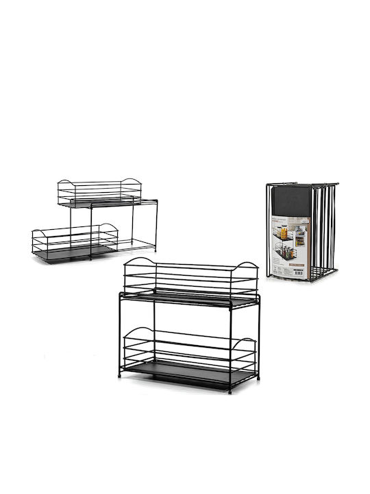 General Trade Tabletop Metal Rack 36x19x32.5cm Black