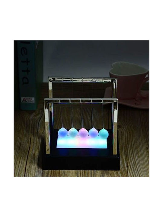 Licht Auf Newtons Wiege Balance Kugeln Bürodekoration Zubehör aus Metall 15x10x15cm in Silber Farbe