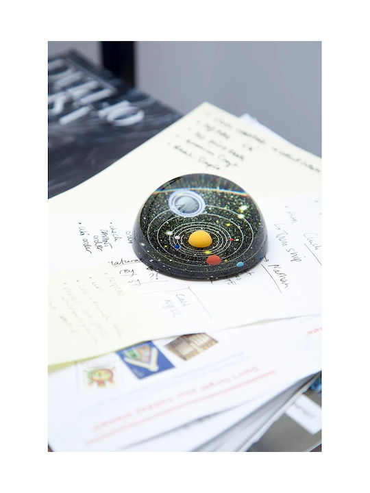 Kikkerland Planetarium Press Papier for Office Decoration from Glass 8x8cm in Black color