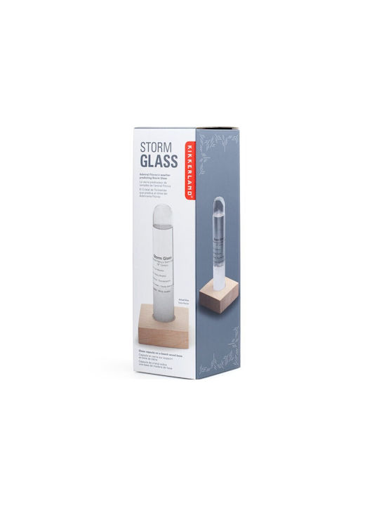 Kikkerland Storm Glass Tube Bürodekoration aus Glas 6x6x12cm in Transparent Farbe