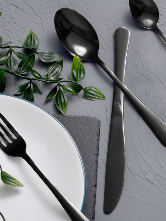 Bergner Munich Cutlery Set Stainless Black 24pcs