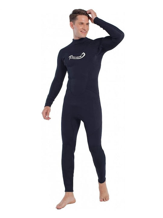 XDive Ravani Jumpsuit Wetsuit Double Lined with Zip Black 3mm