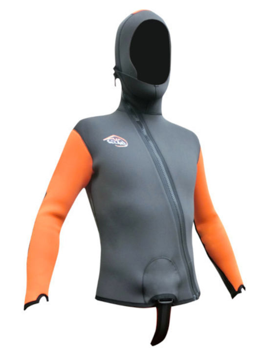 Seland Escalo Jacket Διαιρούμενη Στολή Κατάδυσης με Φερμουάρ Πορτοκαλί 5mm