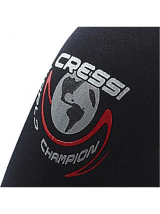 CressiSub Apnea Divisible Shaved Diving Suit with Chest Pad for Spearfishing Black 5mm