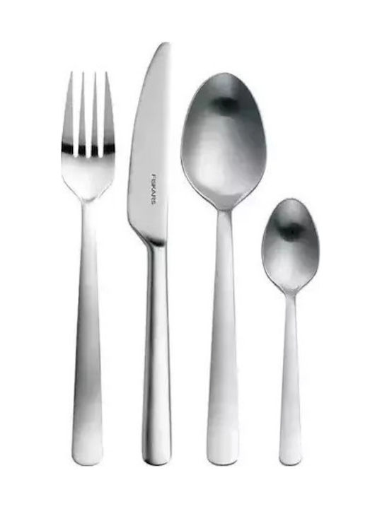 Fiskars Σετ Μαχαιροπίρουνα Ανοξείδωτα Ασημί 16τμχ