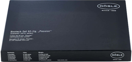 Rosle Passion Сет ножове и вилице Сребрист 60бр