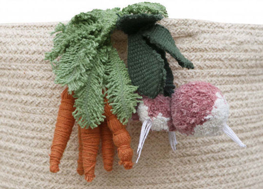 Lorena Canals Veggies Кошница за съхранение Текстил Бежов 30x30x23см 1бр