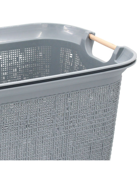 TnS Storage Basket Plastic Gray 51x34x24cm 1pcs