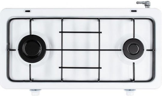 LDK Countertop Burner Flüssiggas Double Weiß