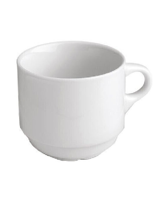GTSA Σετ Φλιτζάνια Espresso από Πορσελάνη Λευκά 120ml 12τμχ