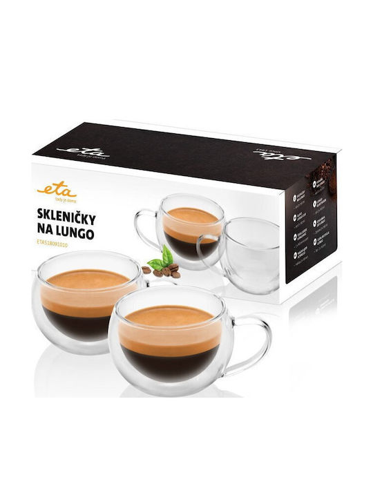 ETA Set of Cups Espresso Glass Transparent 160ml 2pcs