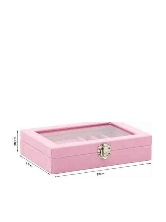Velvet Jewelry Organization & Storage Box Pink