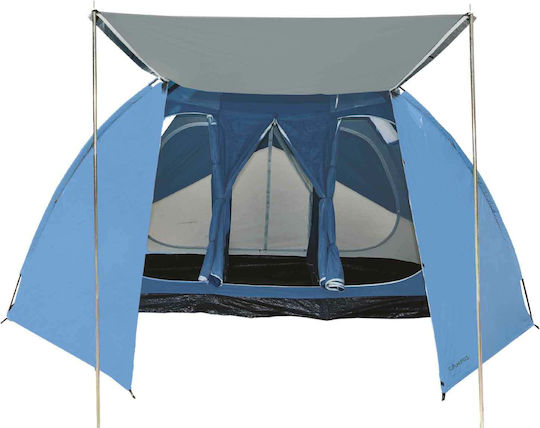 Campus Kingston Summer Camping Tent Igloo Blue with Double Cloth for 6 People 360x240x200cm