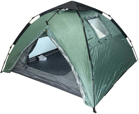 Campus Kenya Αυτόματη Σκηνή Camping Πράσινη με Διπλό Πανί 3 Εποχών για 3 Άτομα 205x205x135εκ.
