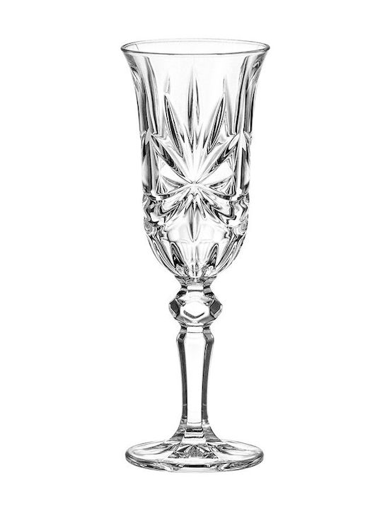 Novaker Pinwheel Champagne Glass for Wedding Made of Crystal KP562