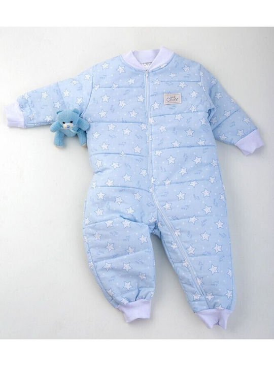 Baby Oliver Winter Baby Sleeping Bag with Legs 2.5 Tog Light Blue