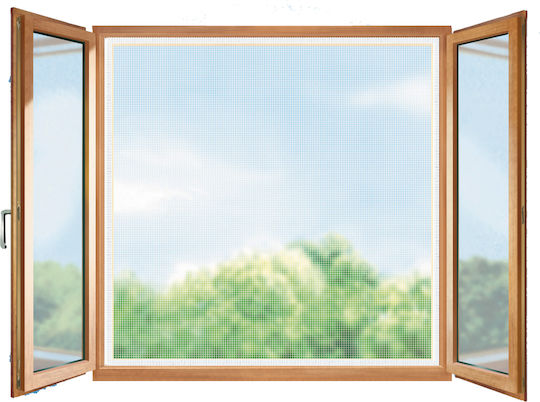 Tesa Window Mosquito Net with Velcro Fixed Fiberglass Gray 100x100cm