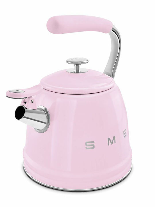 Smeg Чайник Неръждаем Розов 2300мл