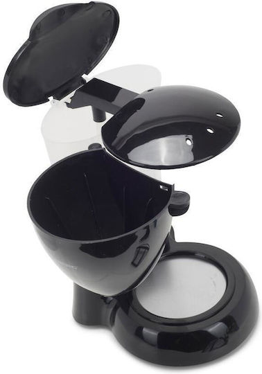 Ertone Ceainic cu Filtru Sticlă Negru