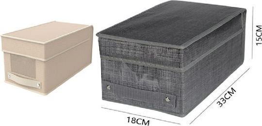 Tpster Stoff Aufbewahrungsbox für Kleidung in Gray Farbe 18x33x15cm 1Stück