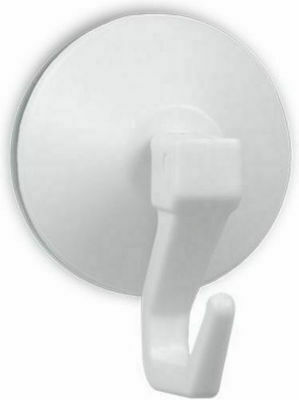 ArteLibre Plastic 2-Hook Kitchen Hanger with Suction Cup White 2pcs 06510198